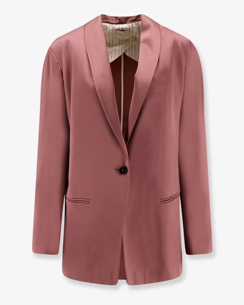 ALYSI Single-breasted satin blazer -  - gender_Woman Pink