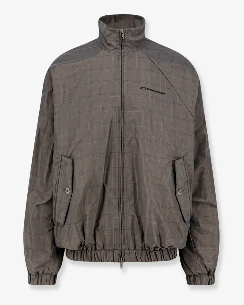 Balenciaga Madras nylon jacket -  - gender_Man Brown