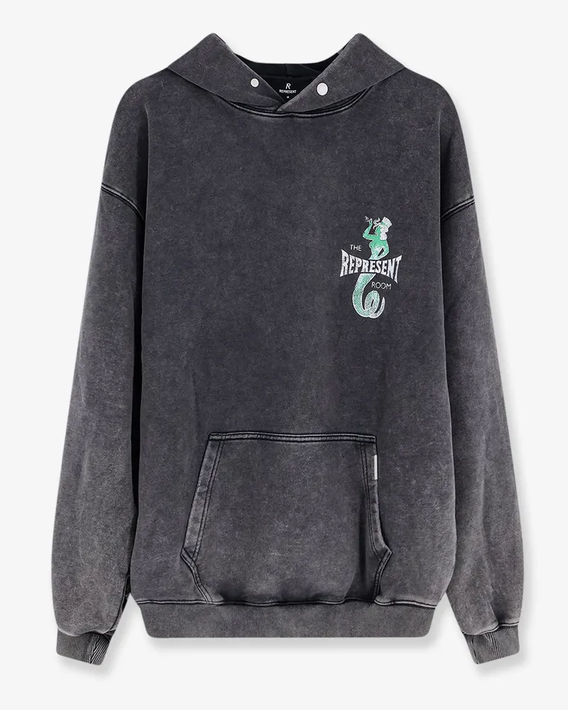 REPRESENT Cotton sweatshirt with print on the front -  - gender_Man Grey