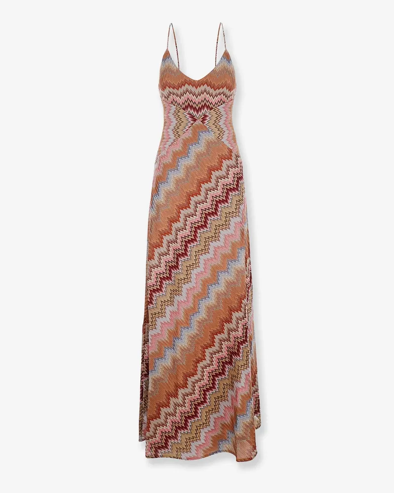 Missoni Long viscose dress with chevron pattern -  - gender_Woman Multicolor