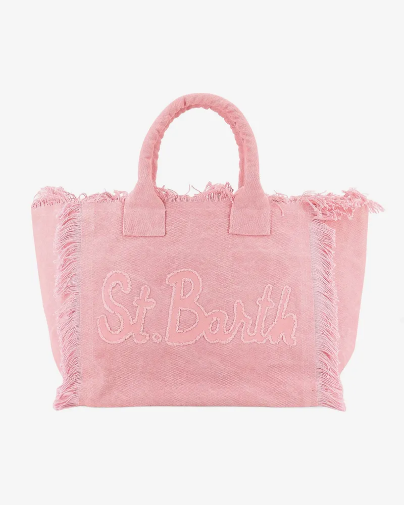 MC2 Saint Barth Vanity canvas shoulder bag with front logo -  - gender_Woman Pink