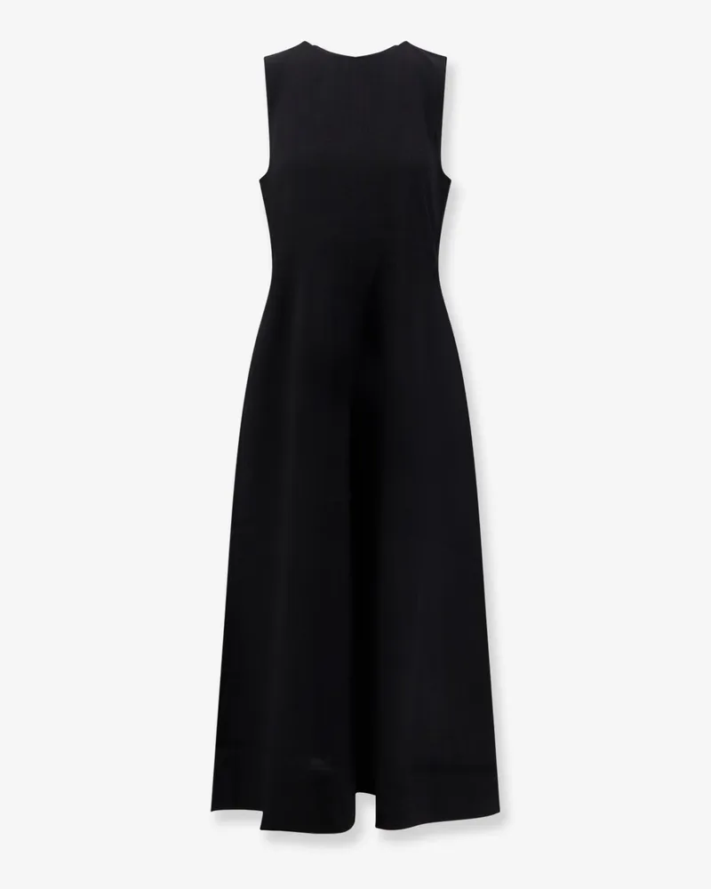 Totême Woven Stripes long viscose dress -  - gender_Woman Black