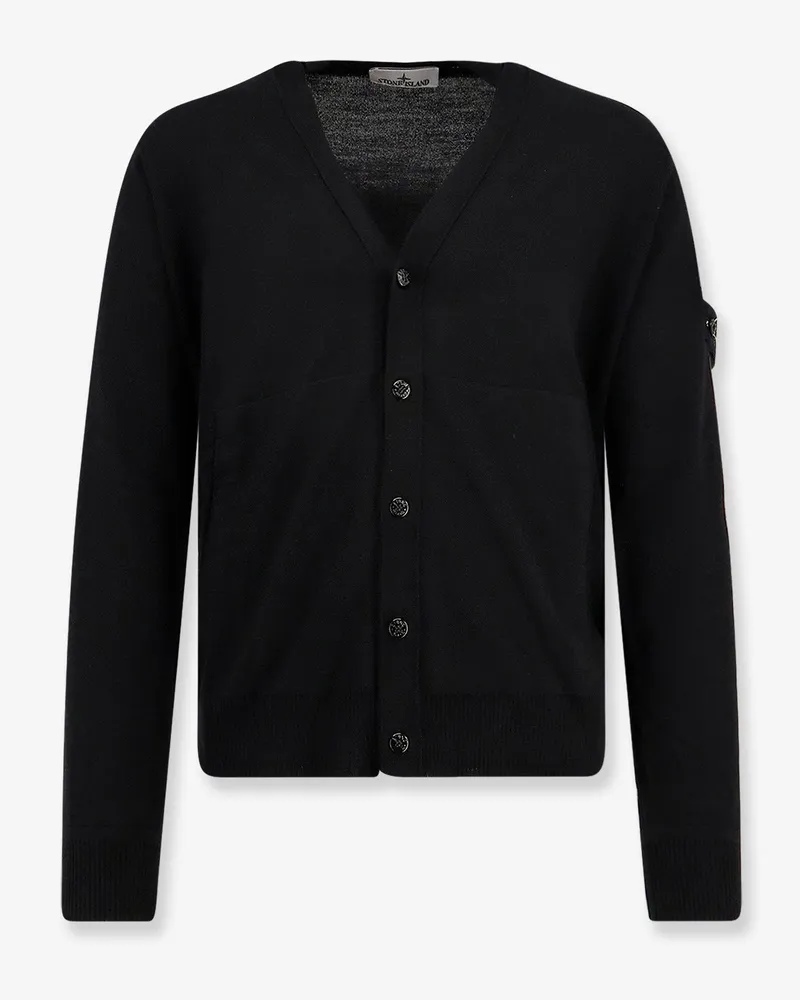 Stone Island Virgin wool cardigan -  - gender_Man Black