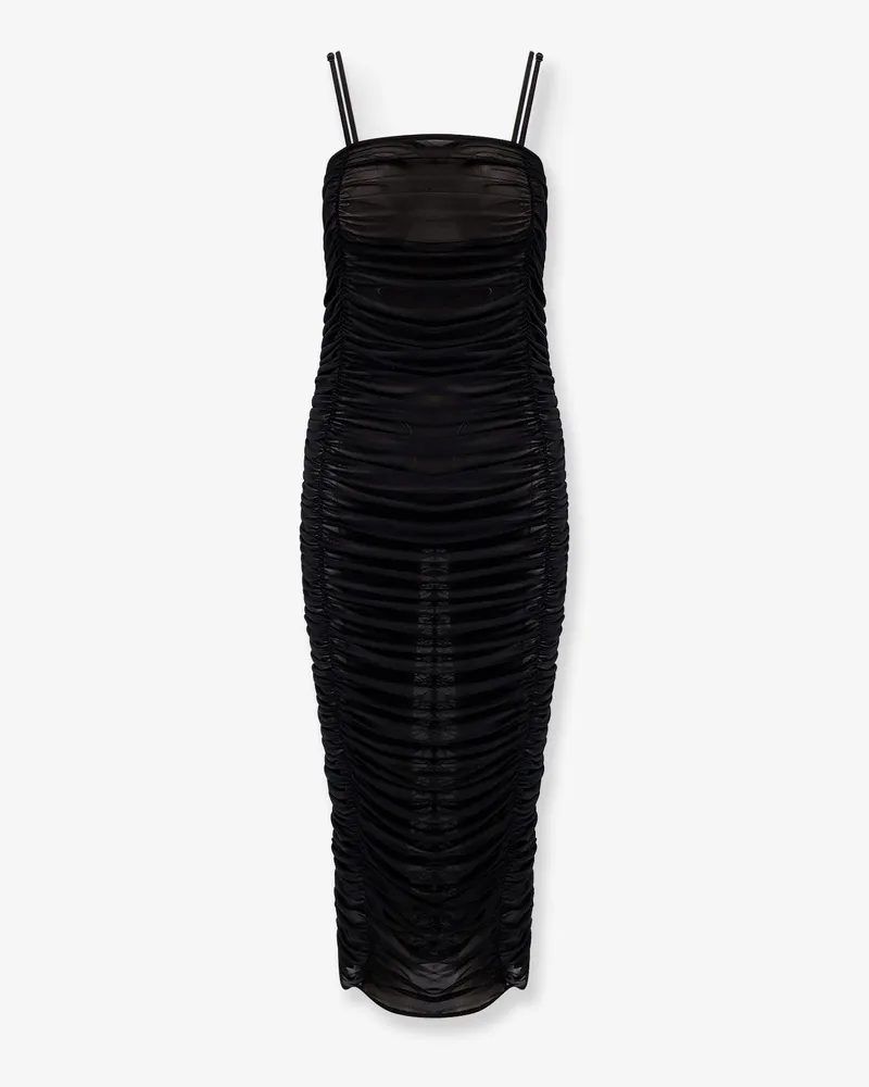 ACTUALEE Nylon draped dress -  - gender_Woman Black