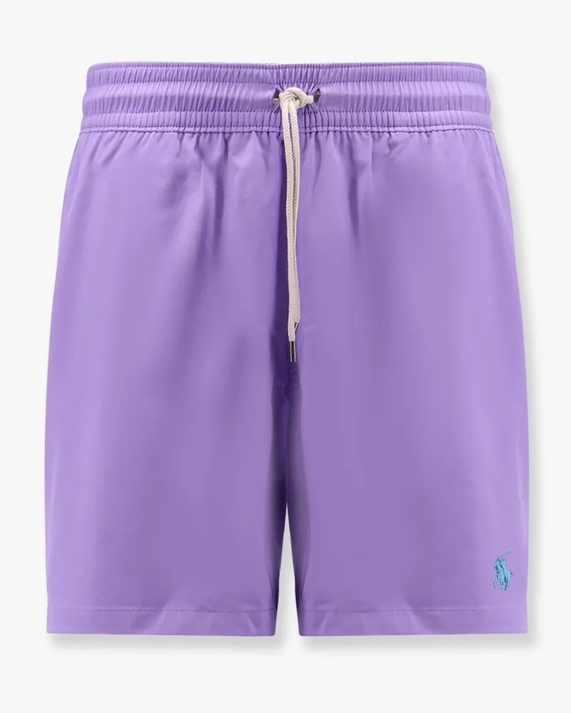 Ralph Lauren Nylon swim trunk with logo embroidery -  - gender_Man Purple