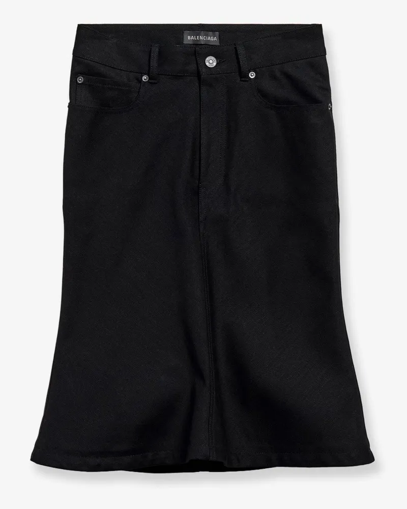 Balenciaga Cotton Midi Skirt -  - gender_Woman Black