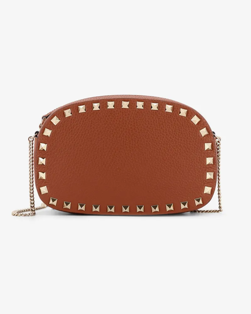 Valentino Garavani Rockstud leather shoulder bag -  - gender_Woman Brown