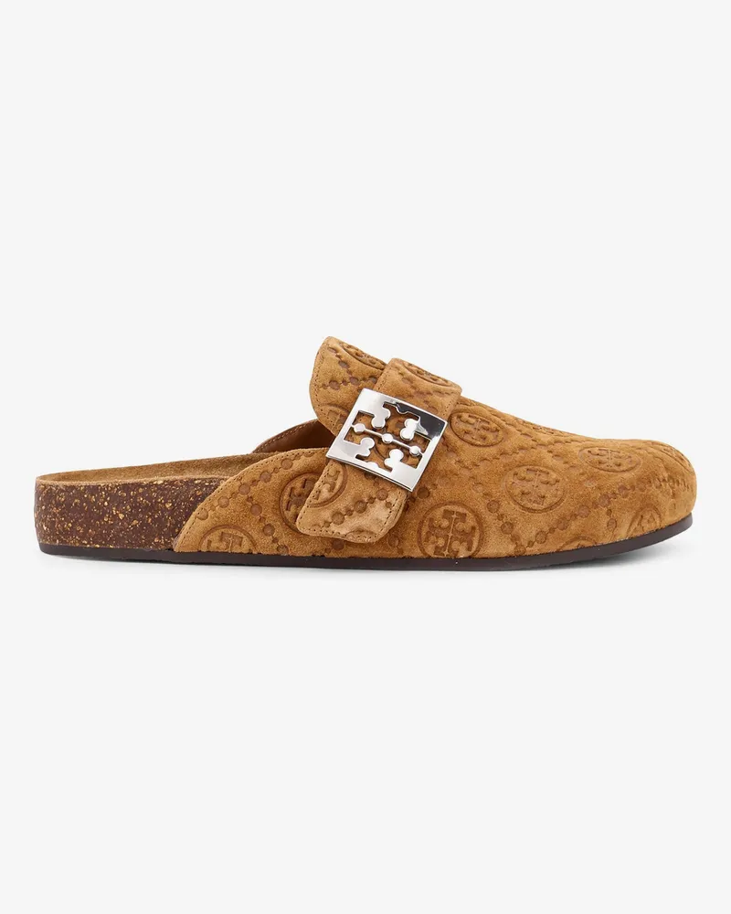 Tory Burch T Monogram Mellow jacquard suede Mule -  - gender_Woman Brown