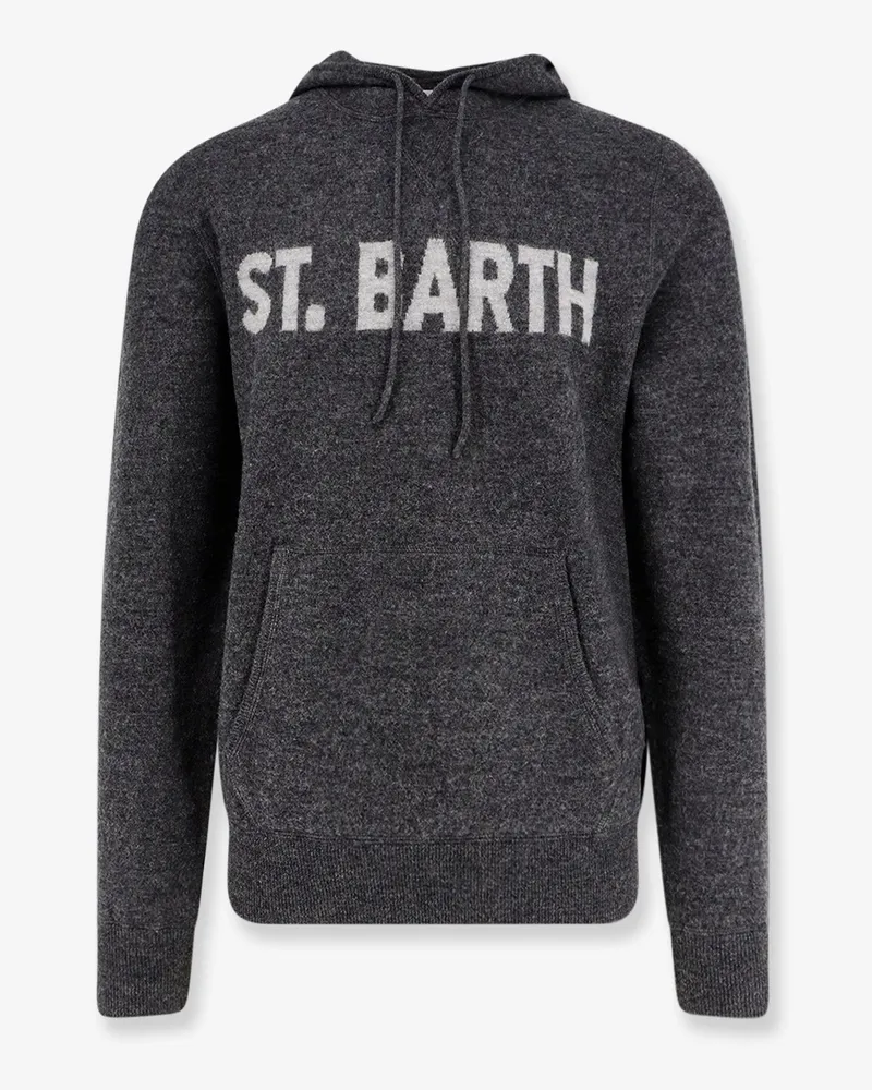 MC2 Saint Barth Jack wool sweatshirt with front logo inlay -  - gender_Man Grey