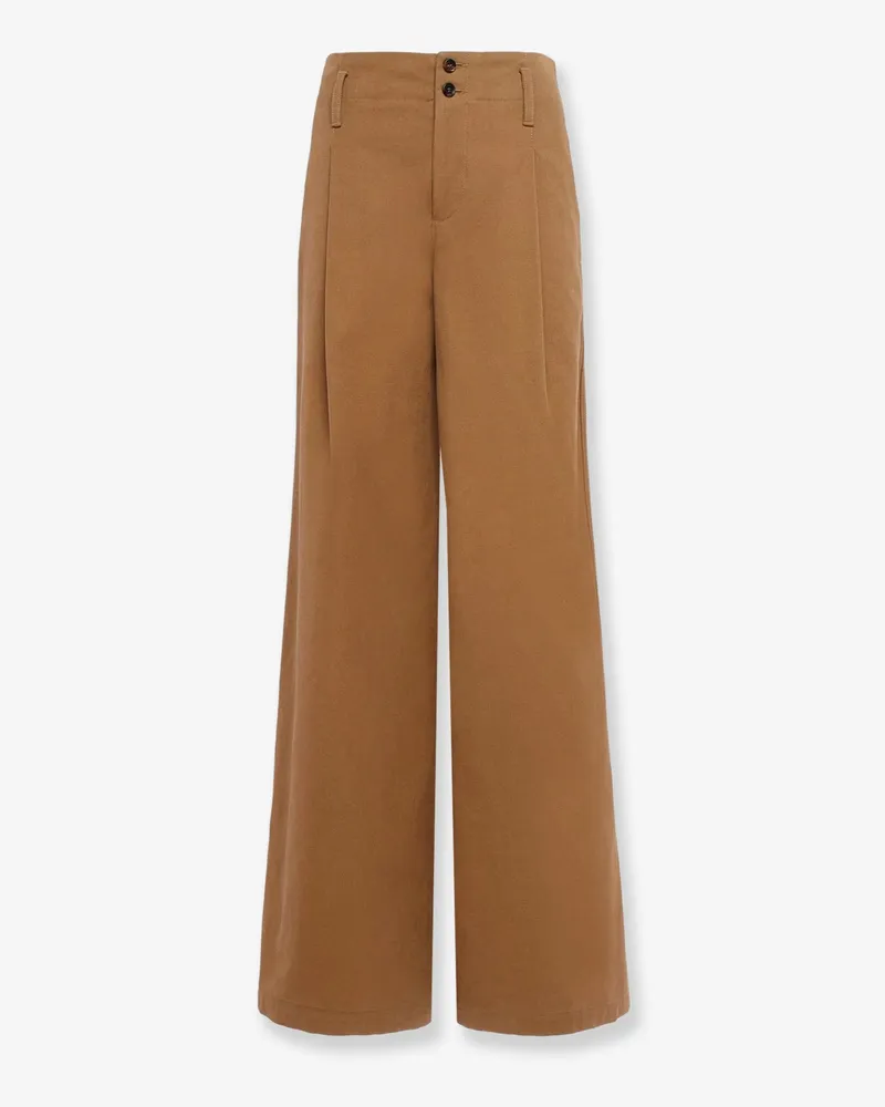 Chloé Wide leg canvas trousers -  - gender_Woman Brown