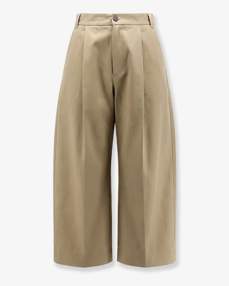 Studio Nicholson High-waisted cotton pants -  - gender_Man Beige