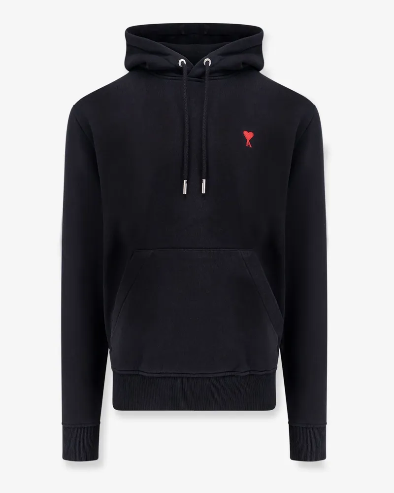 AMI Paris Cotton sweatshirt with Logo embroidery -  - gender_Man Black