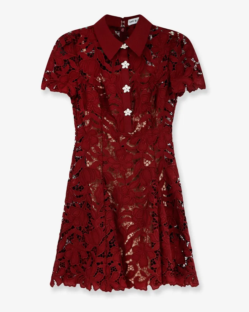 Self-Portrait Lace Mini Dress -  - gender_Woman Red