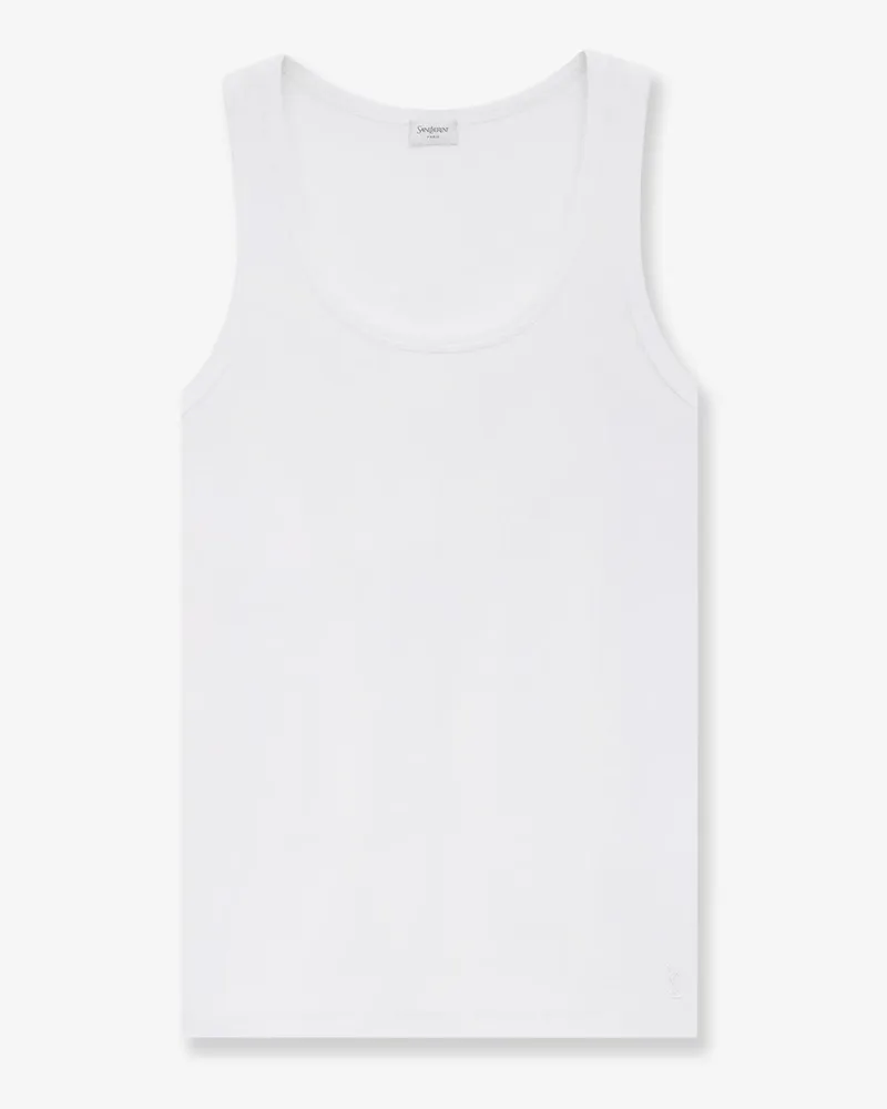 Saint Laurent Cassandre certified cotton top -  - gender_Woman White
