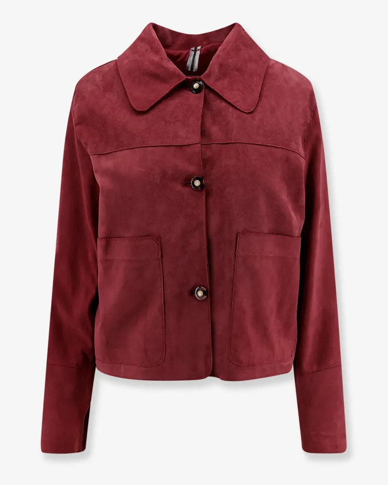DFOUR Suede Jacket -  - gender_Woman Red