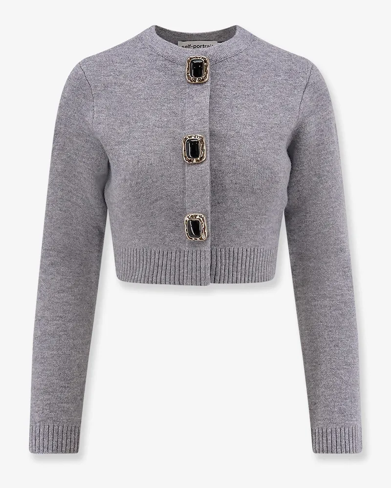 Self-Portrait Wool cardigan -  - gender_Woman Grey