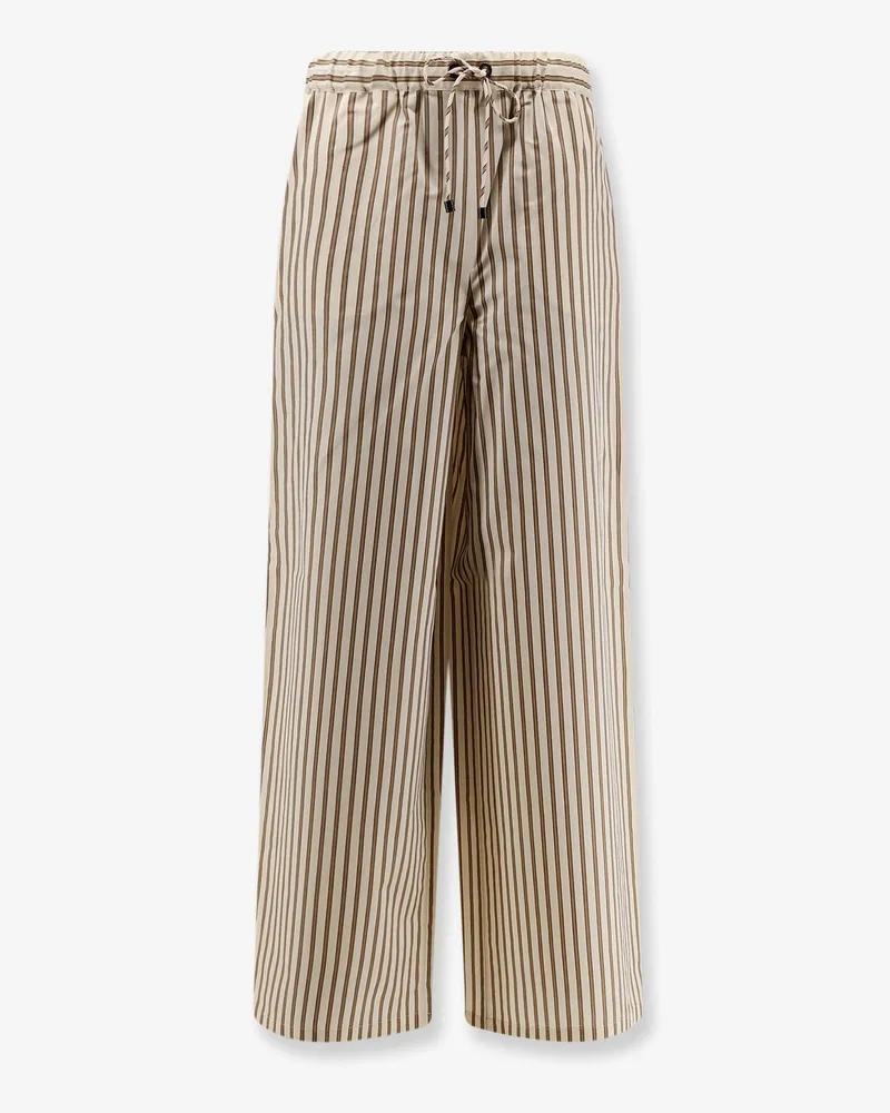 Max Mara Mxmordine cotton and silk trousers -  - gender_Woman Beige