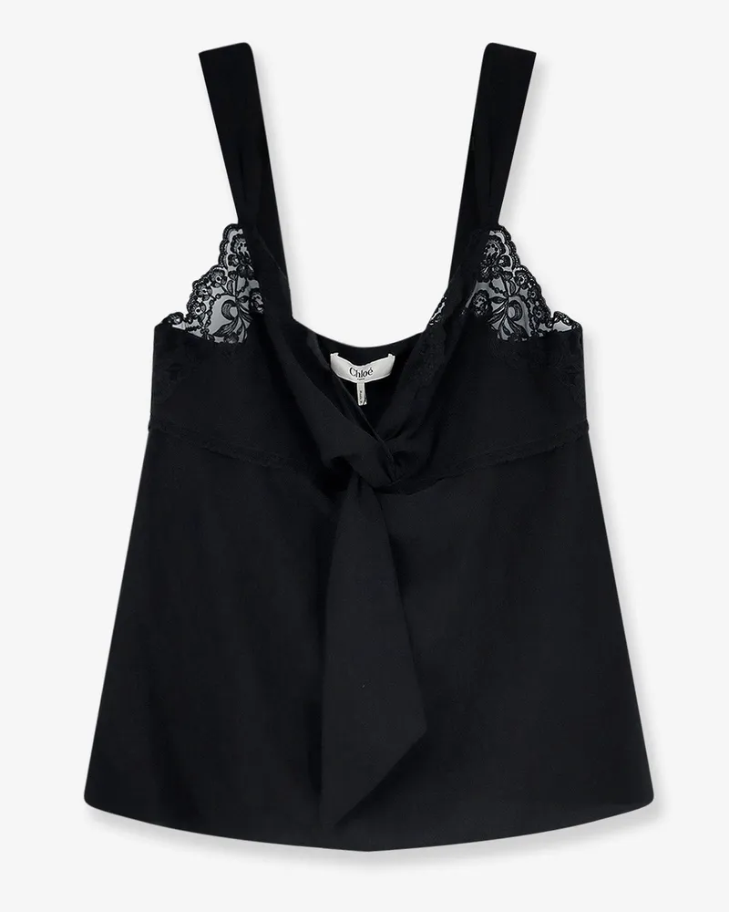 Chloé Silk top with lace profile -  - gender_Woman Black
