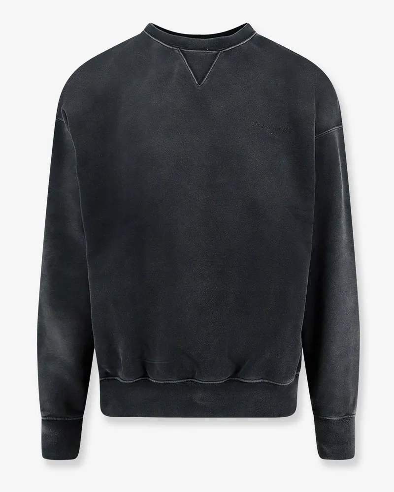 Maison Margiela Cotton sweatshirt with front embroidered logo -  - gender_Man Grey