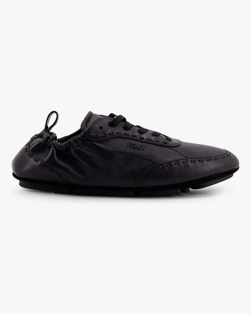 Fendi Fit leather sneakers - FENDI - gender_Man Black