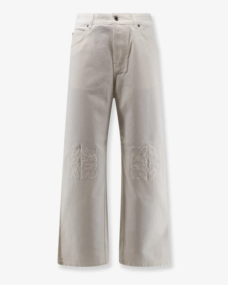 Loewe Anagram Baggy white denim trousers -  - gender_Man White