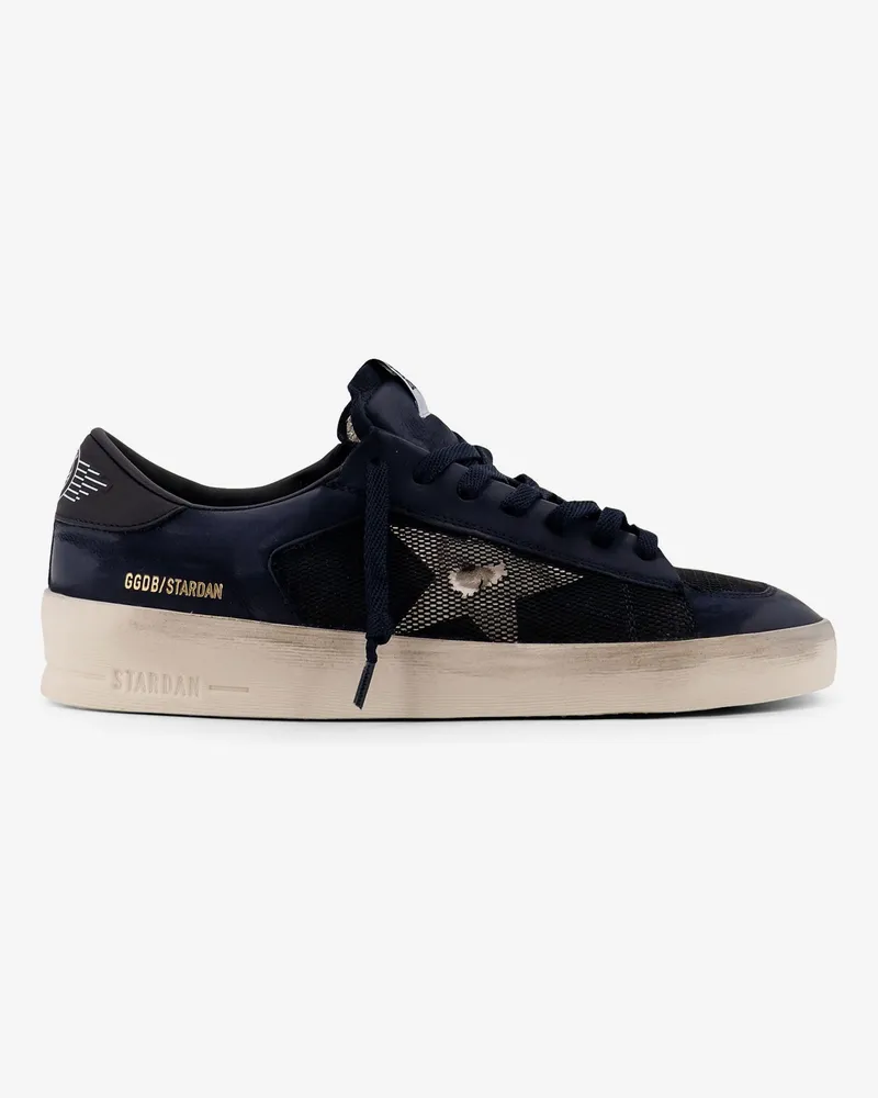 Golden Goose Stardan under net star low-top leather sneakers -  - gender_Man Blue