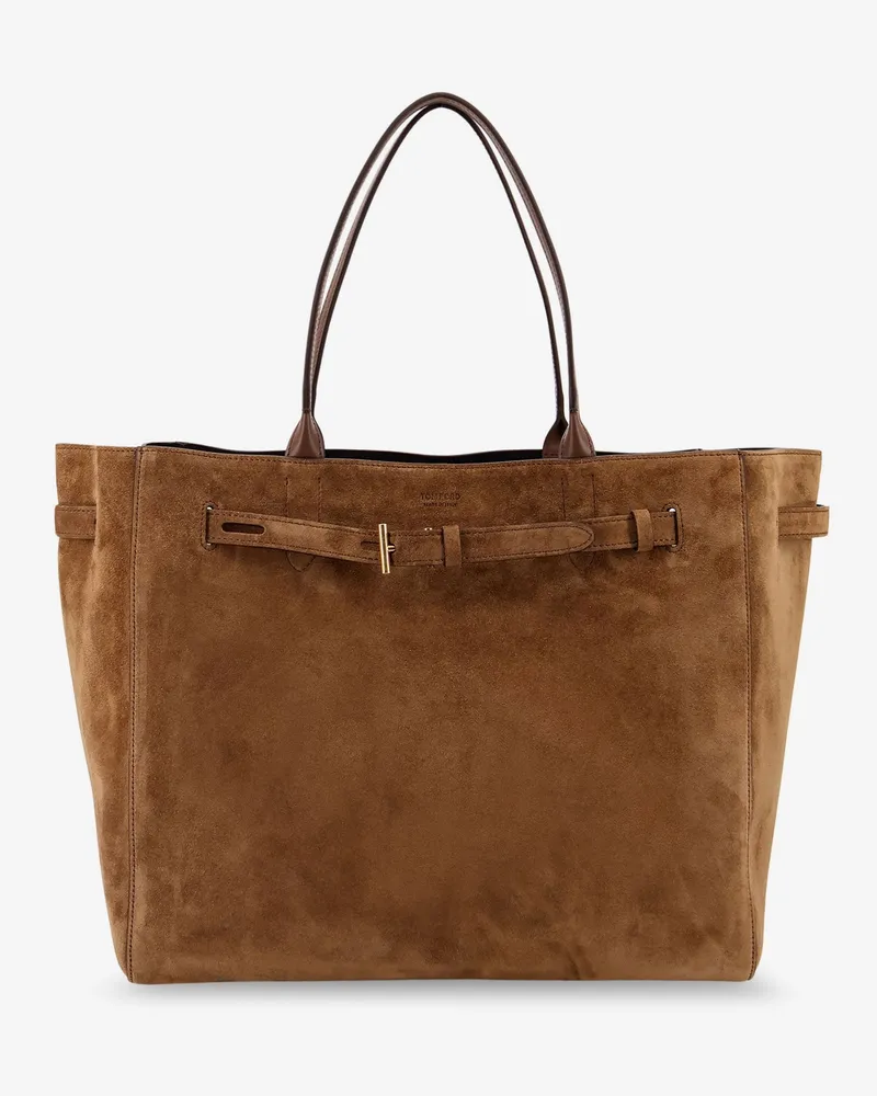 Tom Ford Suede shoulder bag -  - gender_Woman Brown