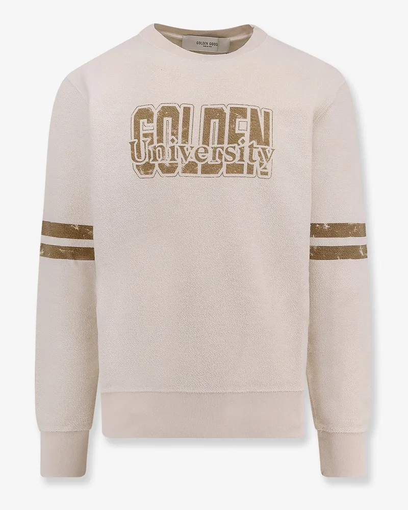 Golden Goose Cotton sweatshirt with logo print -  - gender_Man White