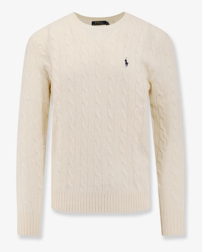 Ralph Lauren Wool and cashmere cable knit sweater -  - gender_Man White
