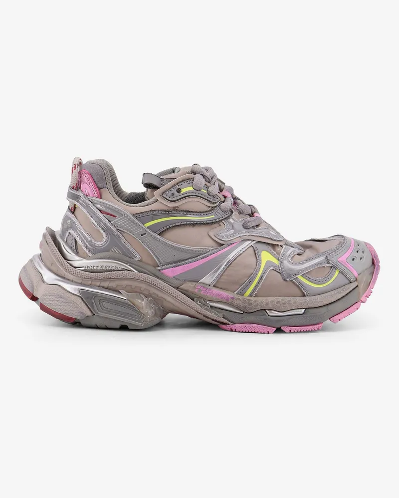 Balenciaga Runner 2 nylon low-top sneakers with leather inserts -  - gender_Woman Grey
