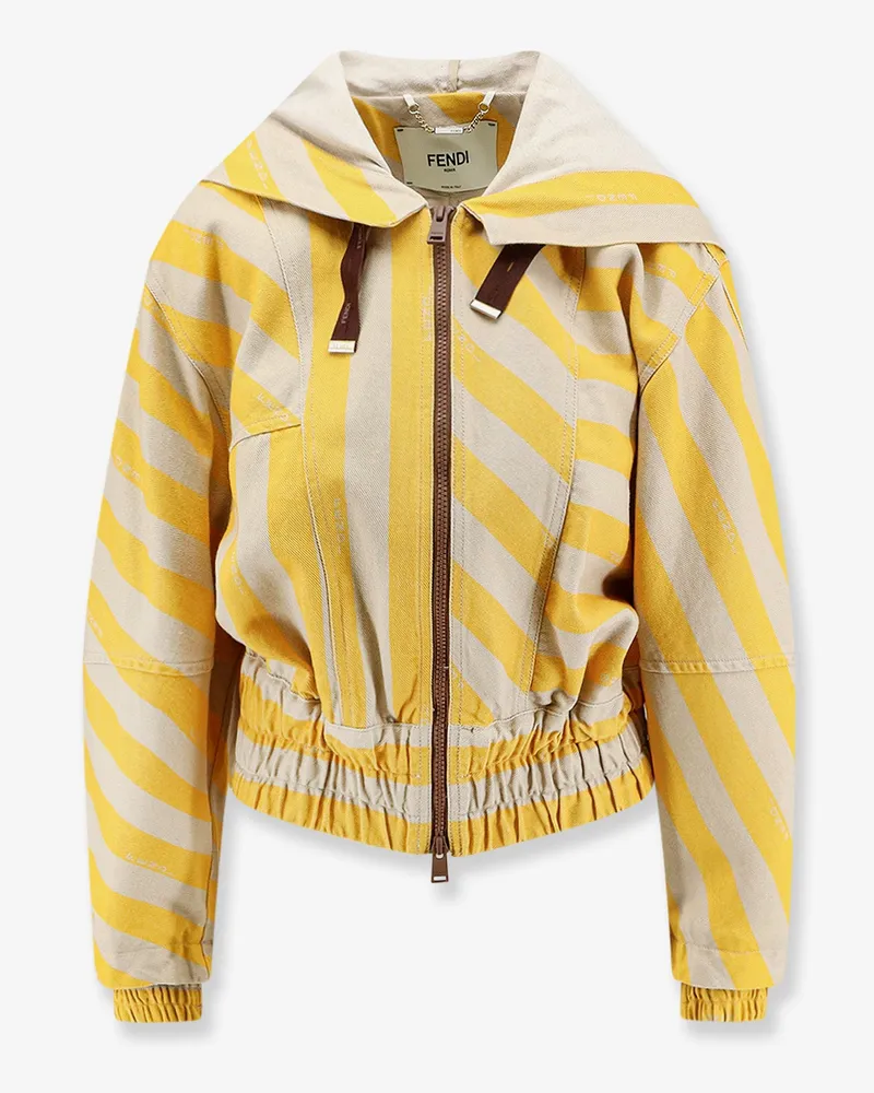 Fendi Cotton and linen jacket -  - gender_Woman Yellow