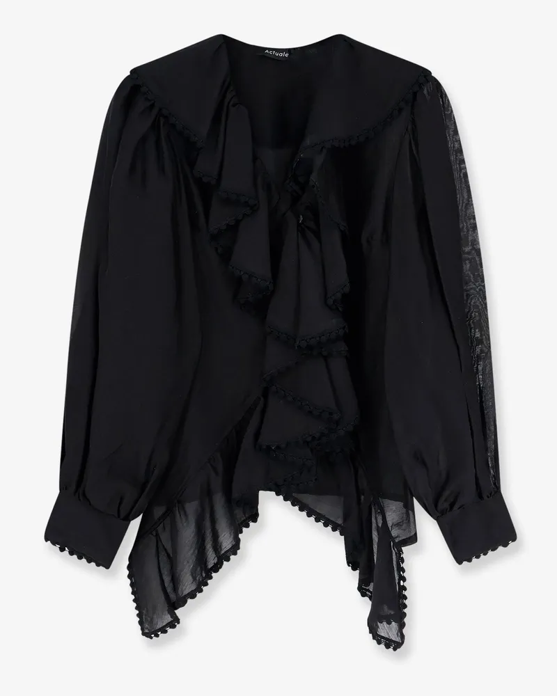 ACTUALEE Shirt with rouches -  - gender_Woman Black