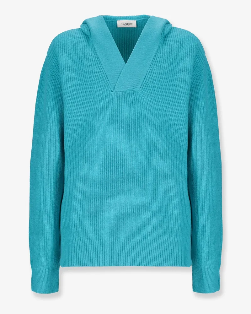 Laneus Merino wool and cashmere blend sweater -  - gender_Man Blue
