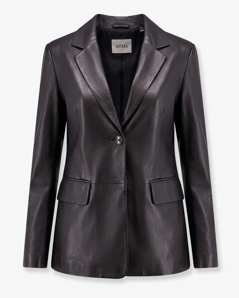 Arma Sema single-breasted leather blazer -  - gender_Woman Black