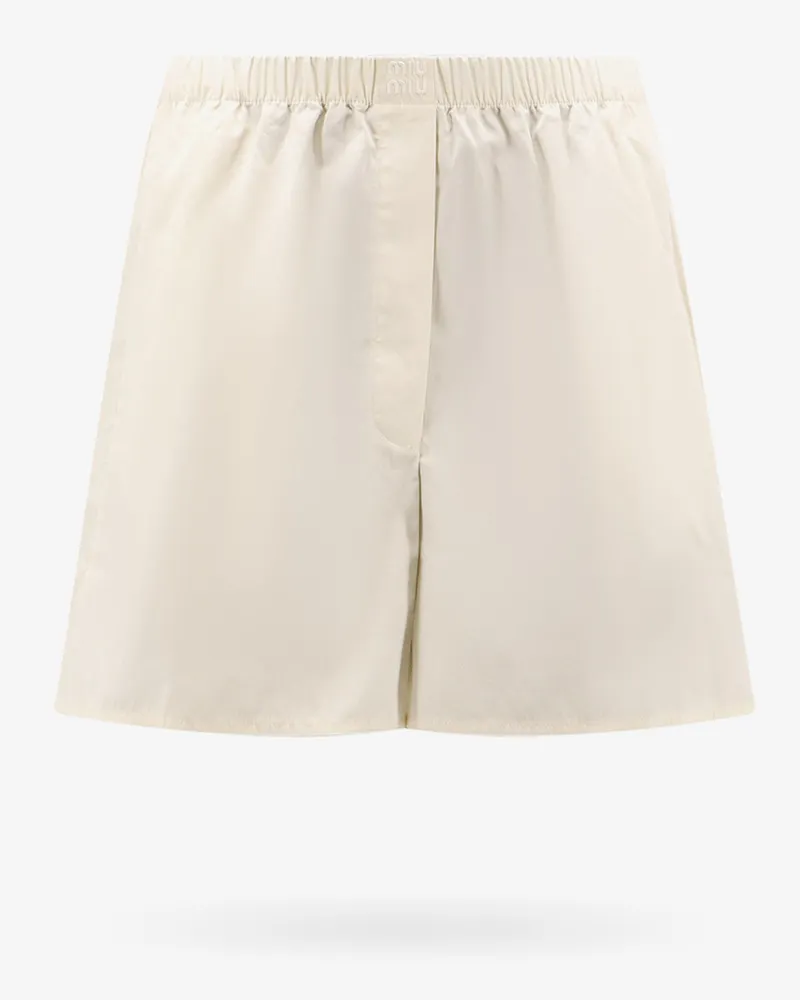 Miu Miu Poplin shorts -  - gender_Woman Beige