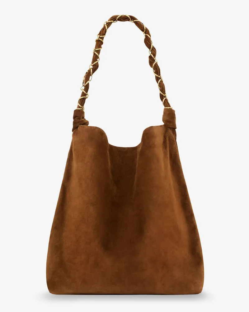 Saint Laurent Amalia suede shoulder bag -  - gender_Woman Brown