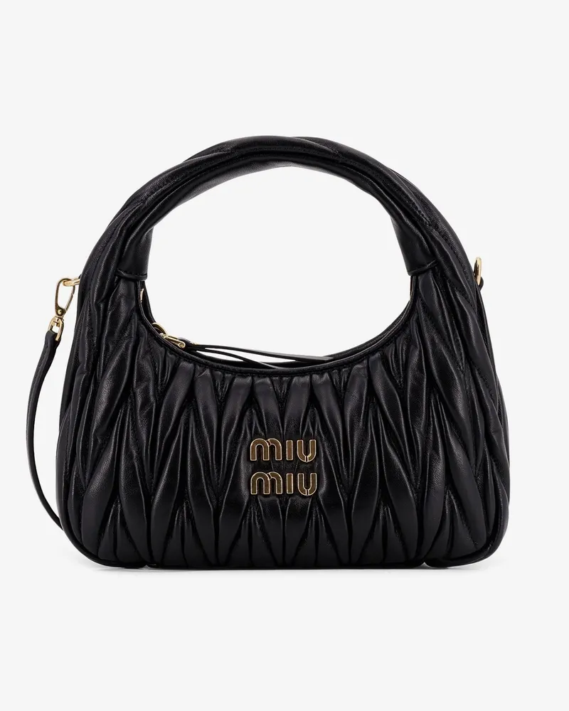 Miu Miu Wander matelassé leather shoulder bag -  - gender_Woman Black