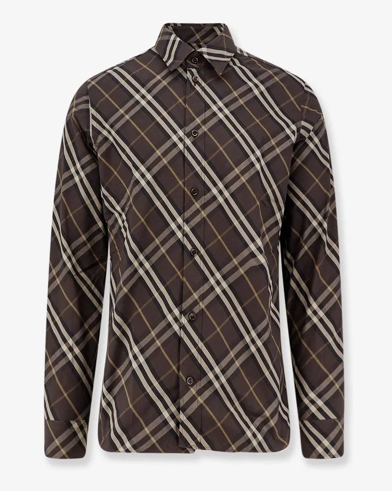 Burberry Robert organic cotton shirt -  - gender_Man Brown