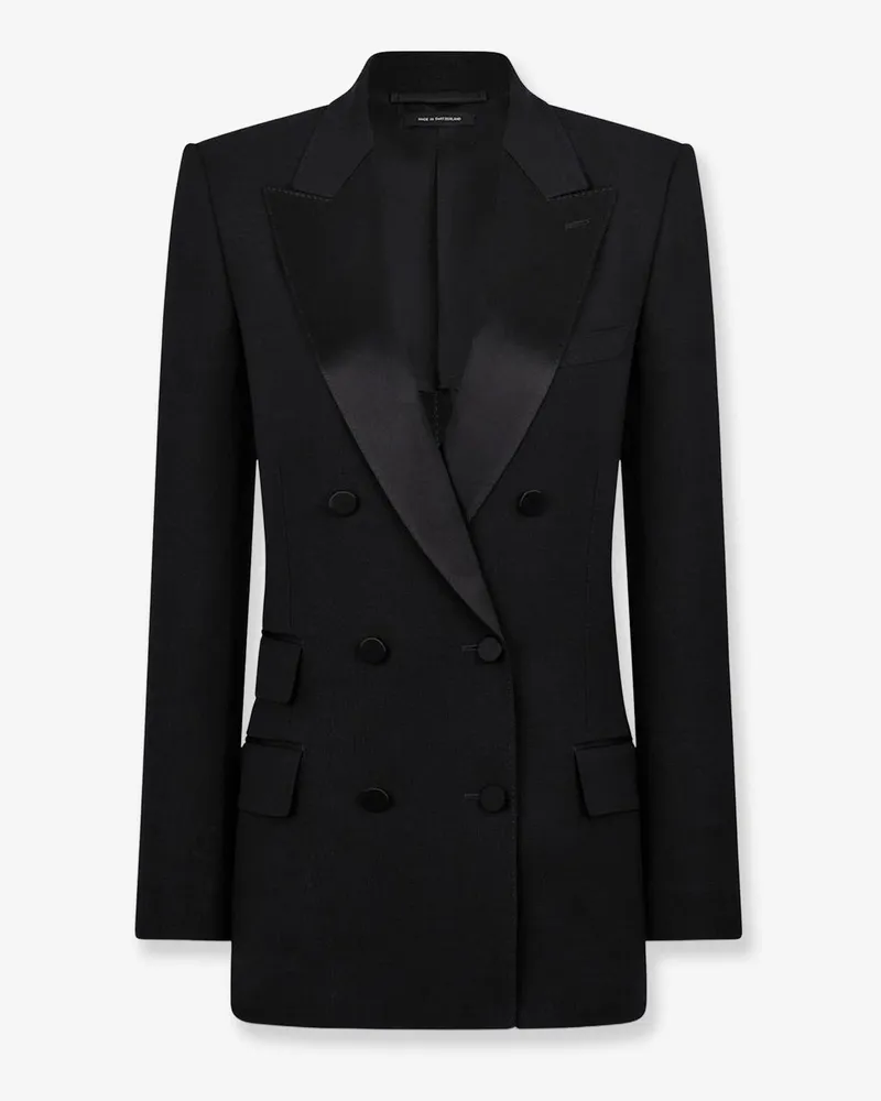 Tom Ford Wool Tuxedo Blazer -  - gender_Woman Black