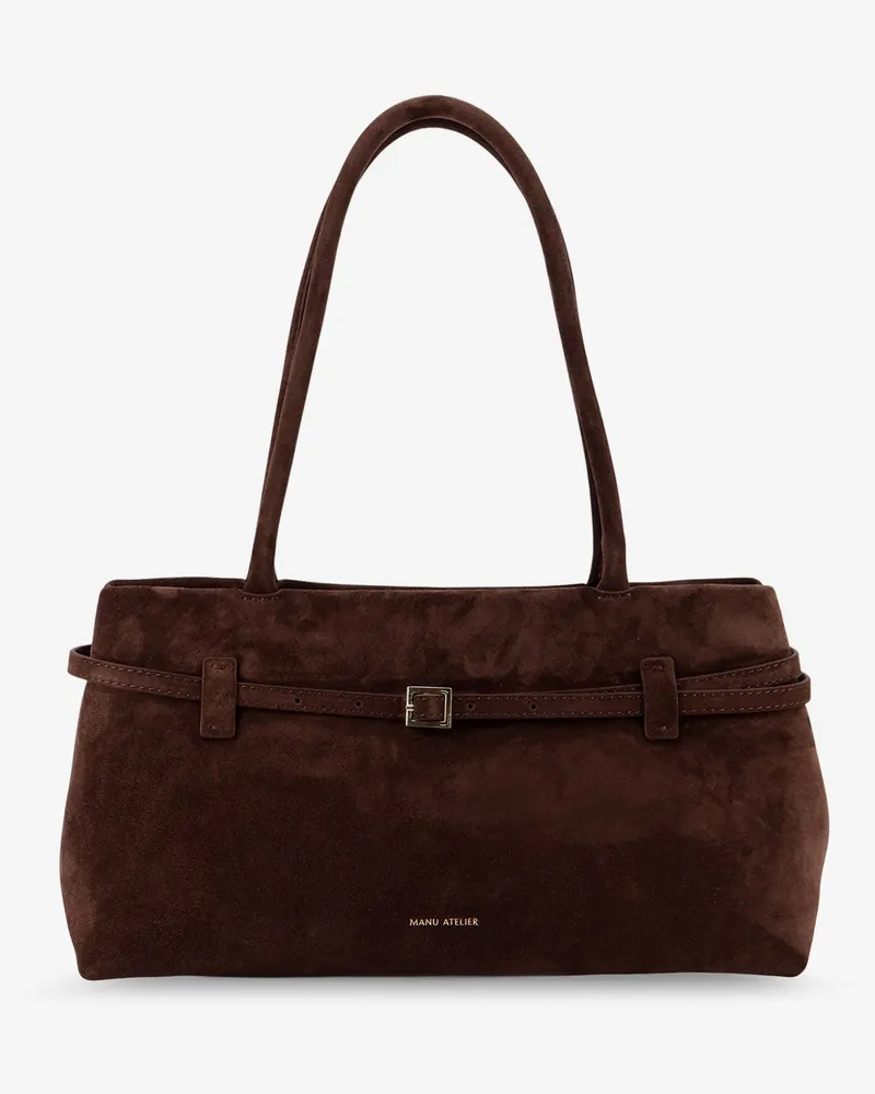 Manu Atelier Le Cambon East West suede shoulder bag -  - gender_Woman Brown