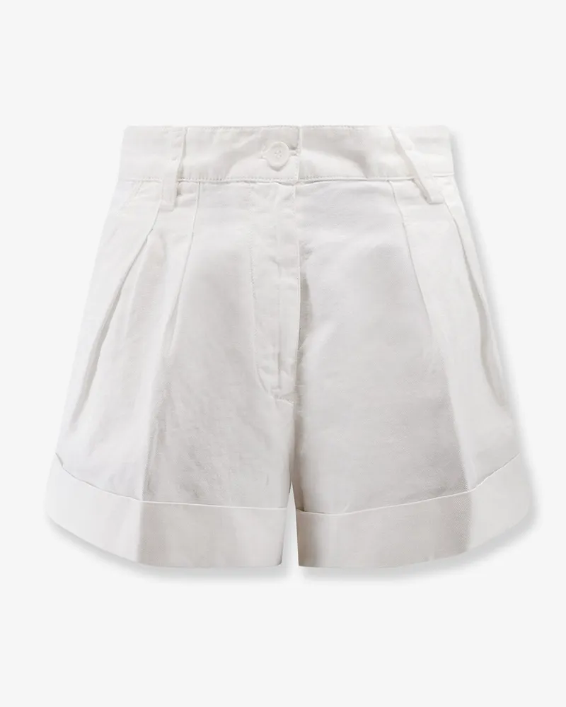 ASPESI Cotton and linen shorts -  - gender_Woman White