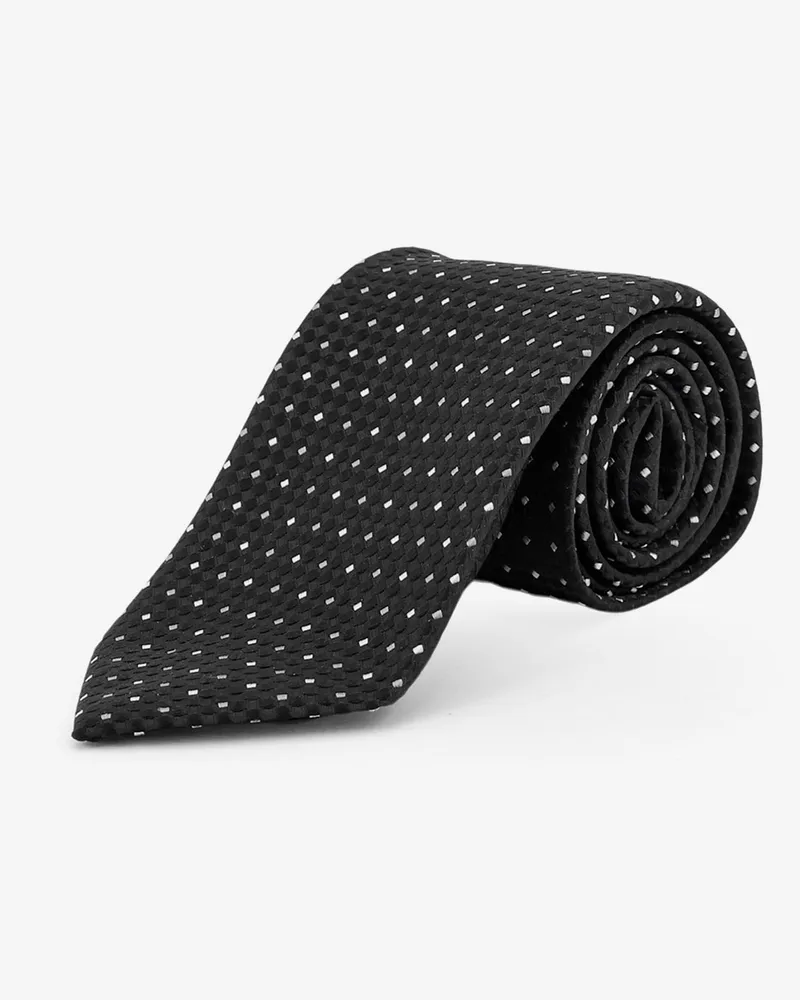 Tom Ford Silk tie with geometric pattern -  - gender_Man Black