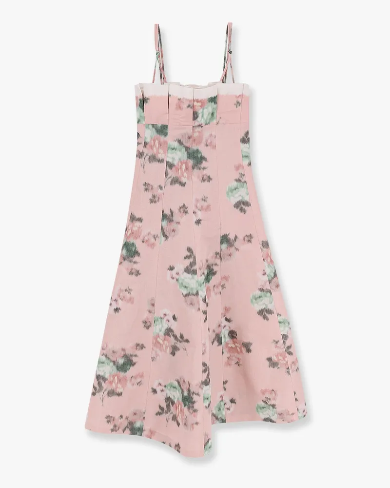 Philosophy Di Lorenzo Serafini Linen blend long dress with multicolor floral print -  - gender_Woman Rose