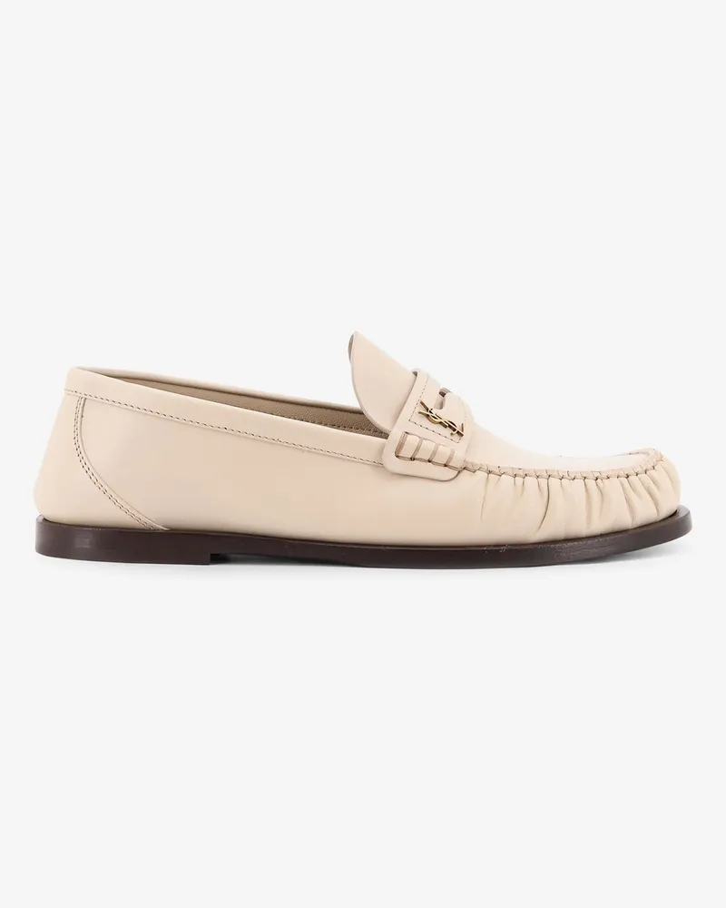 Saint Laurent Laurent 05 leather loafers -  - gender_Woman White