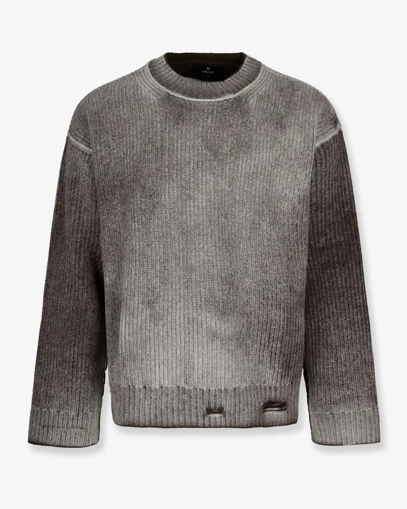 REPRESENT Reversible wool sweater with destroyed effect -  - gender_Man Brown