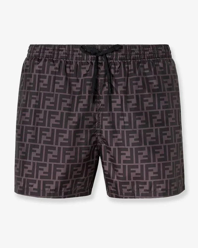 Fendi FF nylon swim trunks -  - gender_Man Grey