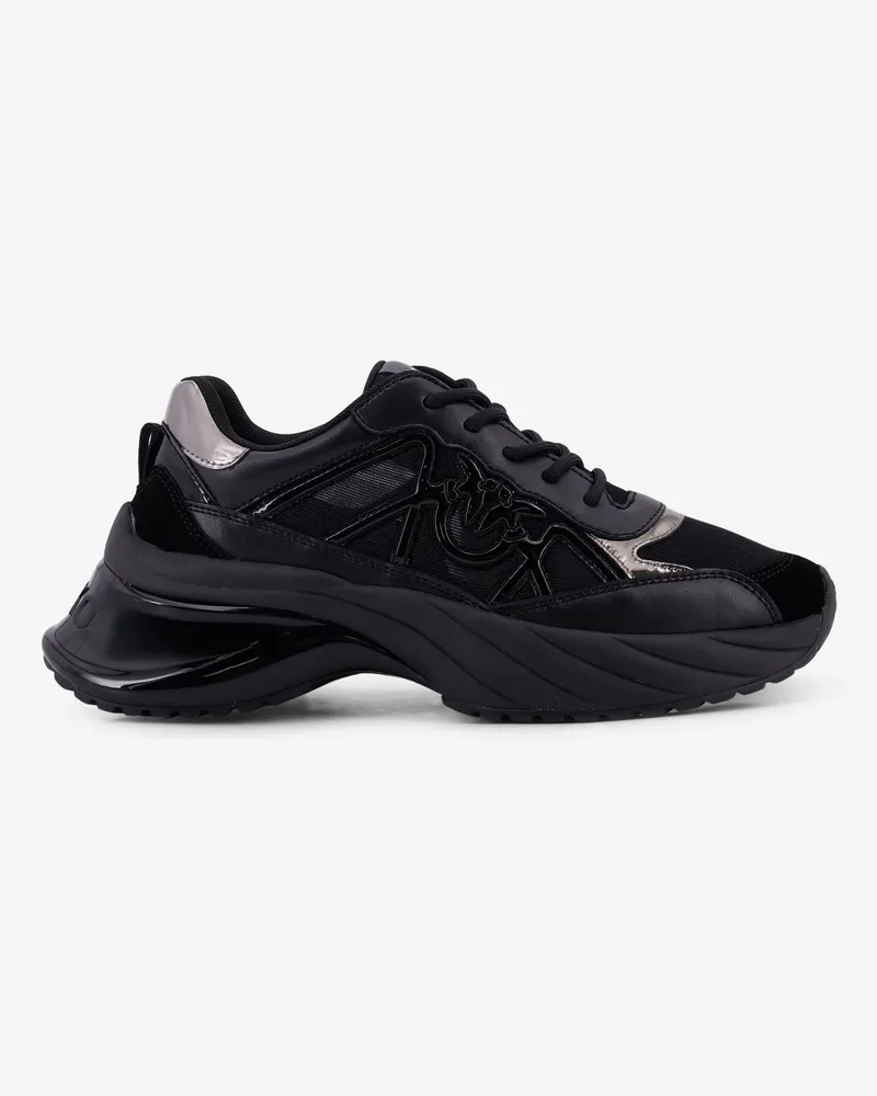 Pinko Ariel 33 leather sneakers with nylon inserts -  - gender_Woman Black