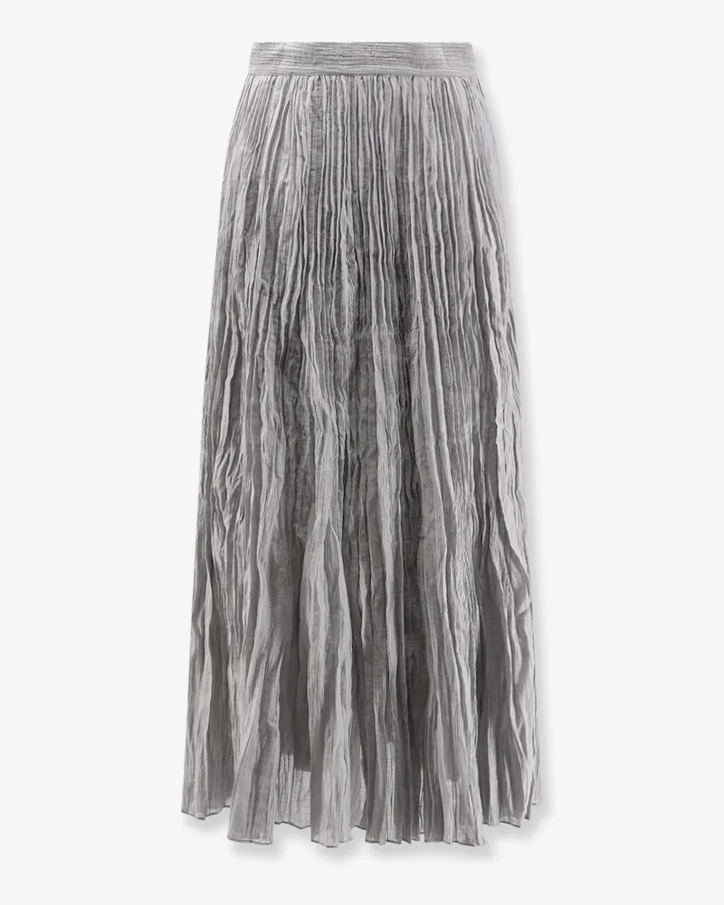 Totême Crinkled Plissé cotton skirt -  - gender_Woman Grey