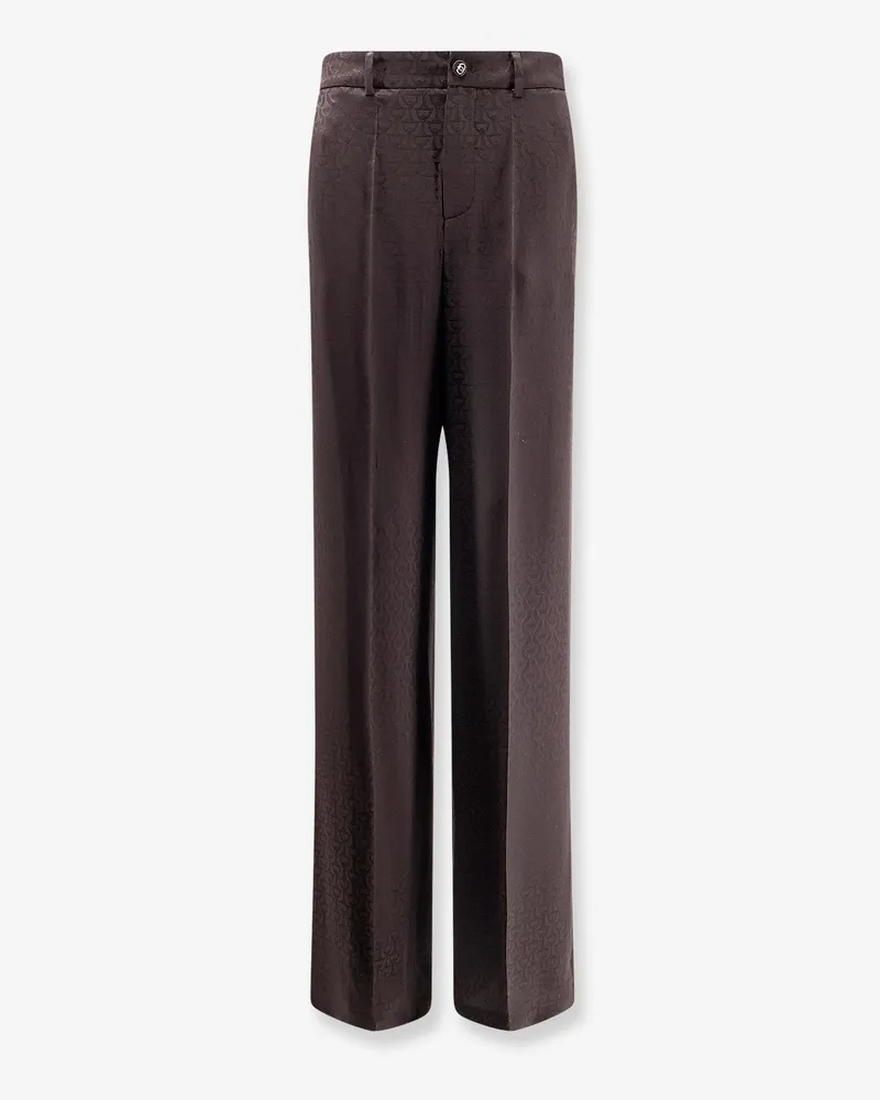 Gucci Jacquard silk blend trousers -  - gender_Woman Grey