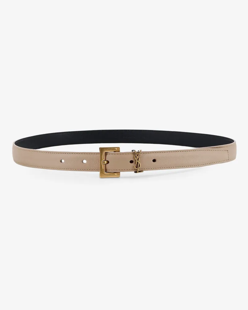 Saint Laurent Leather belt -  - gender_Woman Beige